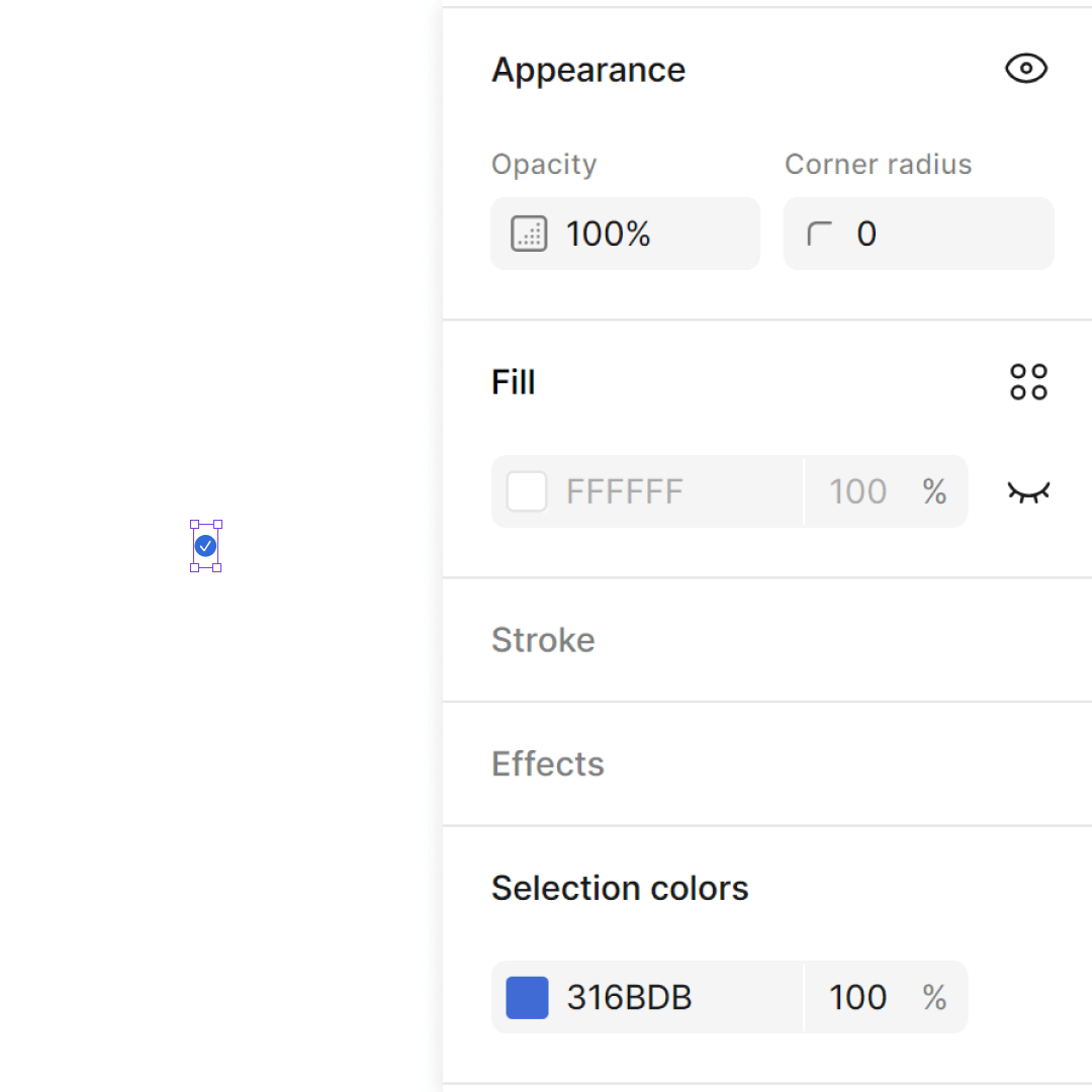Detached colors and styles in bling components