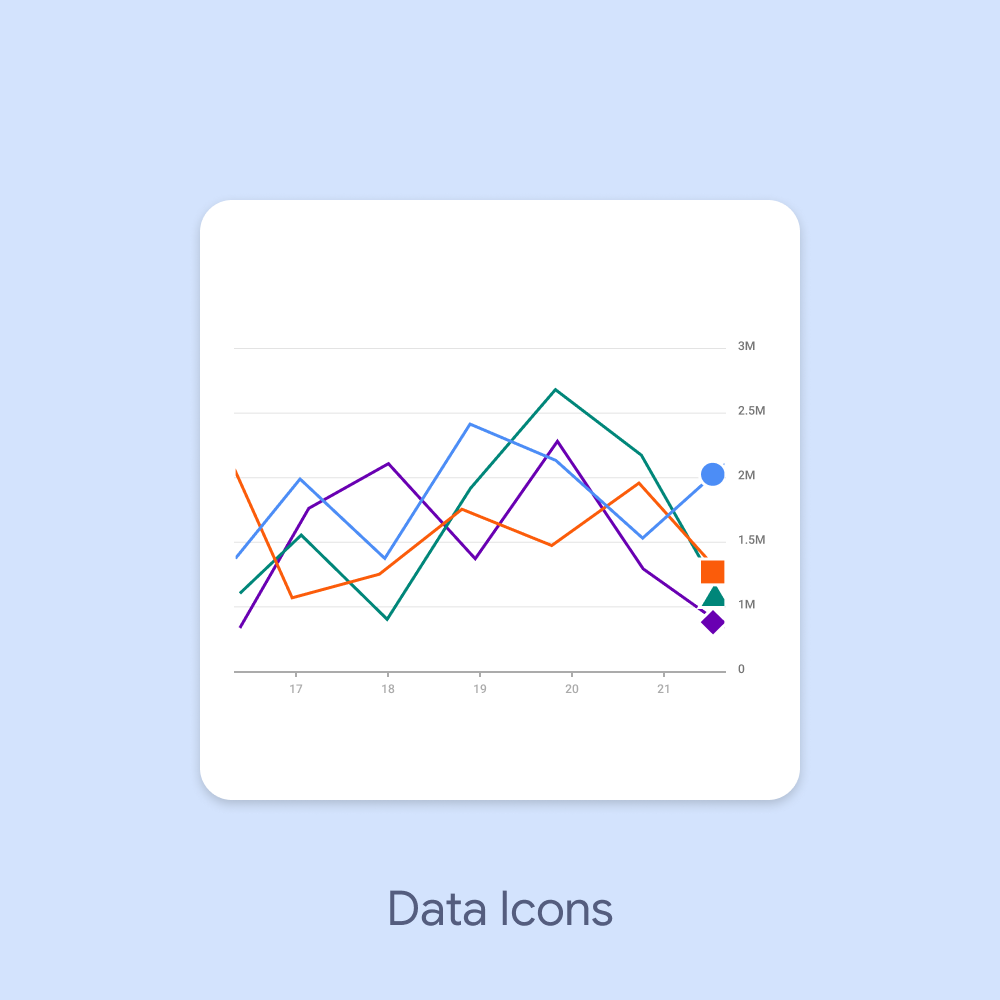 Image showing the icons used to represent data for accessibility