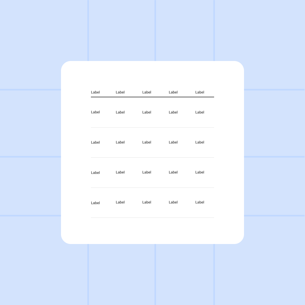 Example of a subtype of table chart, the complex comparison chart