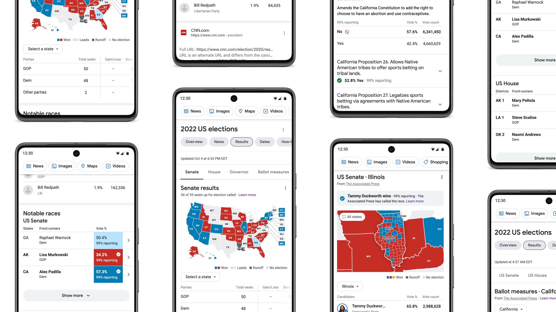 Mockups of the user experience